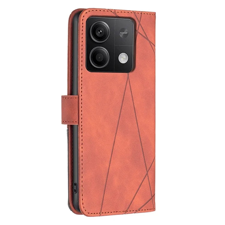BINFEN COLOR BF05 For Xiaomi Redmi Note 13 5G Phone Case Leather Stand Flip Cover 3 Card Slots