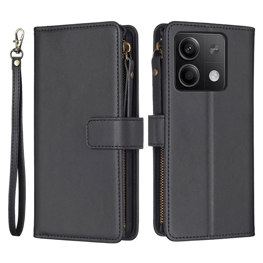 BF Style-19 for Xiaomi Redmi Note 13 5G Leather Phone Case Wallet Stand Flip Cover Zipper Pocket