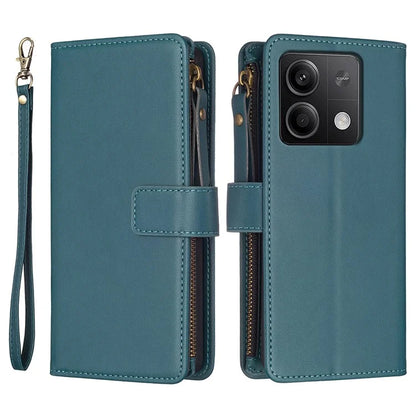 BF Style-19 for Xiaomi Redmi Note 13 5G Leather Phone Case Wallet Stand Flip Cover Zipper Pocket