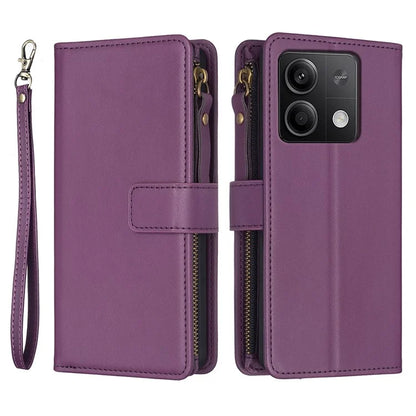 BF Style-19 for Xiaomi Redmi Note 13 5G Leather Phone Case Wallet Stand Flip Cover Zipper Pocket