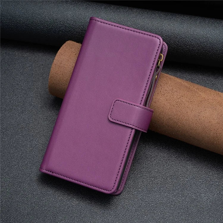 BF Style-19 for Xiaomi Redmi Note 13 5G Leather Phone Case Wallet Stand Flip Cover Zipper Pocket