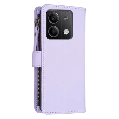 BF Style-19 for Xiaomi Redmi Note 13 5G Leather Phone Case Wallet Stand Flip Cover Zipper Pocket