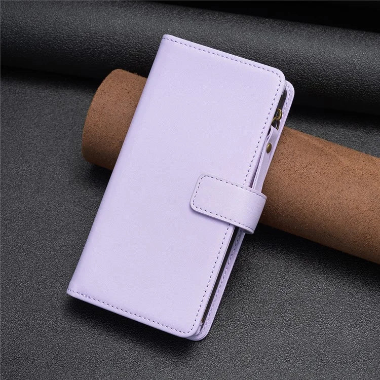 BF Style-19 for Xiaomi Redmi Note 13 5G Leather Phone Case Wallet Stand Flip Cover Zipper Pocket