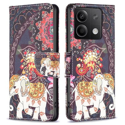 For Xiaomi Redmi Note 13 5G Phone Case Pattern Printing Wallet Leather Cover