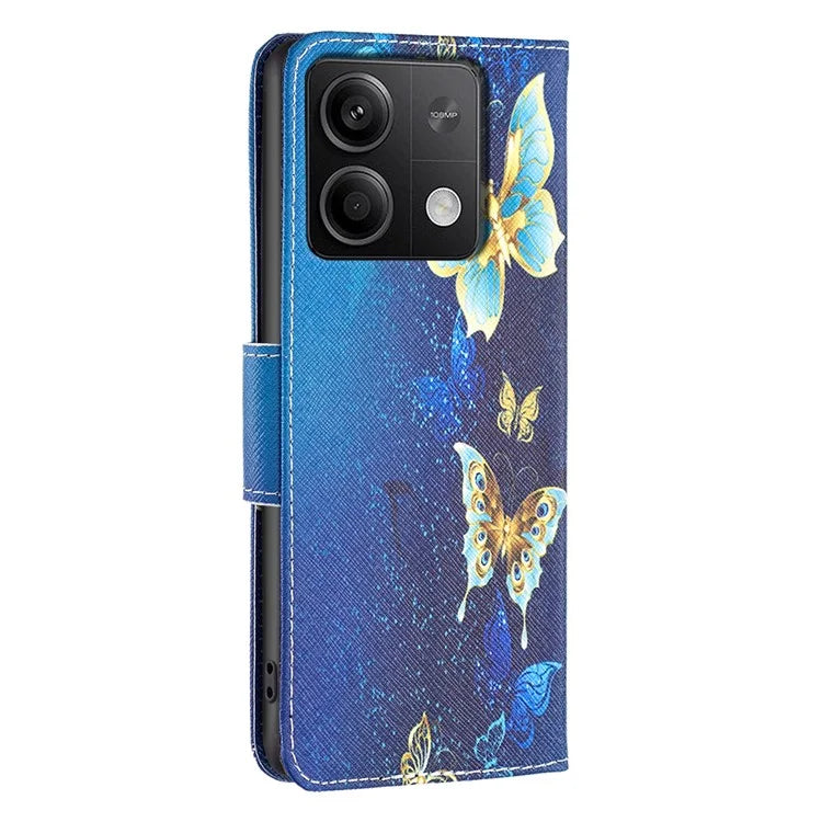 For Xiaomi Redmi Note 13 5G Phone Case Pattern Printing Wallet Leather Cover