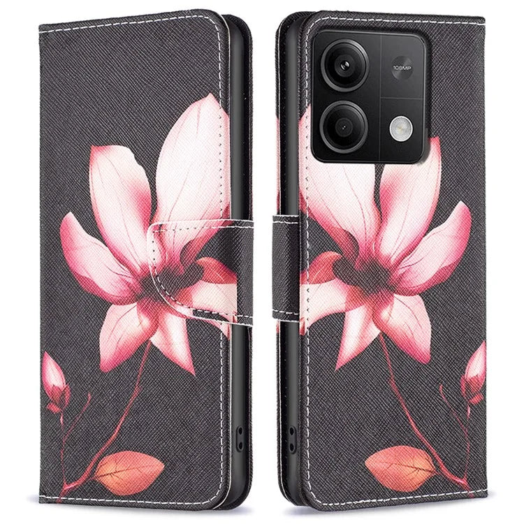 For Xiaomi Redmi Note 13 5G Phone Case Pattern Printing Wallet Leather Cover
