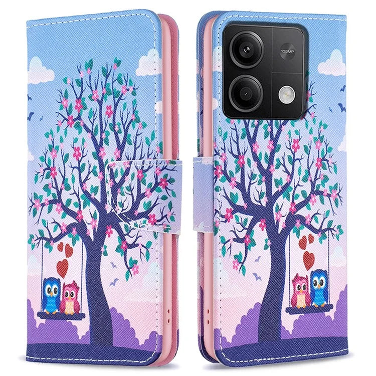 For Xiaomi Redmi Note 13 5G Phone Case Pattern Printing Wallet Leather Cover