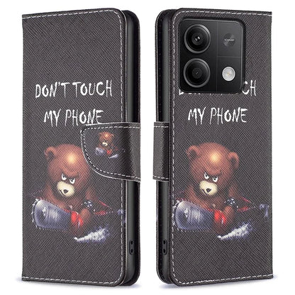 For Xiaomi Redmi Note 13 5G PU Leather Phone Case TPU Inner Shell Pattern Printing Design