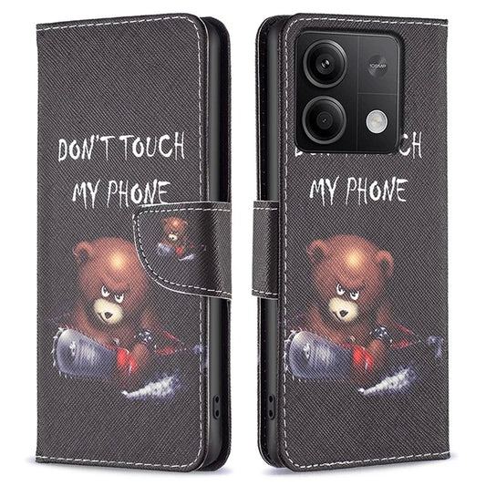 For Xiaomi Redmi Note 13 5G PU Leather Phone Case TPU Inner Shell Pattern Printing Design