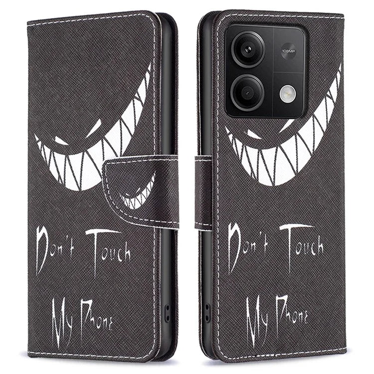 For Xiaomi Redmi Note 13 5G PU Leather Phone Case TPU Inner Shell Pattern Printing Design