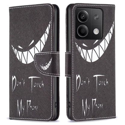 For Xiaomi Redmi Note 13 5G PU Leather Phone Case TPU Inner Shell Pattern Printing Design
