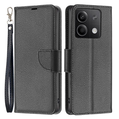 For Xiaomi Redmi Note 13 5G Phone Case Wallet PU Leather Litchi Texture Protective Cover