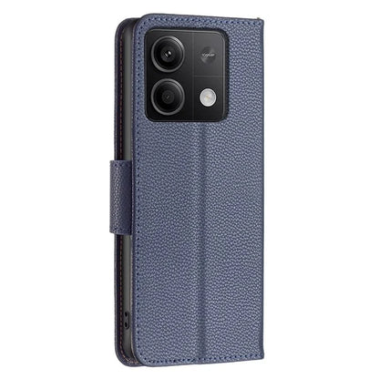 For Xiaomi Redmi Note 13 5G Phone Case Wallet PU Leather Litchi Texture Protective Cover