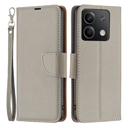 For Xiaomi Redmi Note 13 5G Phone Case Wallet PU Leather Litchi Texture Protective Cover