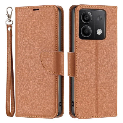 For Xiaomi Redmi Note 13 5G Phone Case Wallet PU Leather Litchi Texture Protective Cover