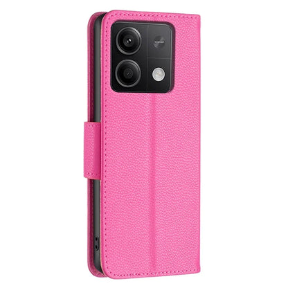 For Xiaomi Redmi Note 13 5G Phone Case Wallet PU Leather Litchi Texture Protective Cover