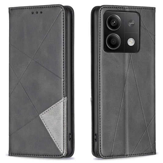 For Xiaomi Redmi Note 13 5G PU Leather Phone Case 2 Card Holders Magnetic Closure