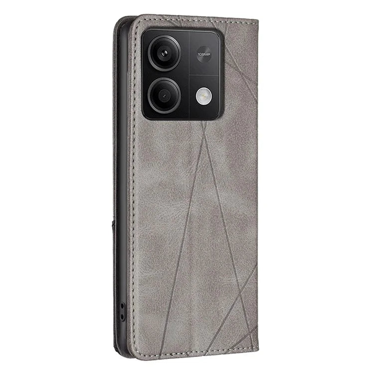 For Xiaomi Redmi Note 13 5G PU Leather Phone Case 2 Card Holders Magnetic Closure
