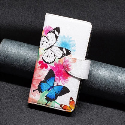 BF03 For Xiaomi Redmi Note 13 5G PU Leather Case Pattern Zipper Pocket Handbag Phone Cover