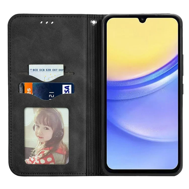 For Samsung Galaxy A15 4G / A15 5G Cover Card Slots Skin-touch Phone Stand Case