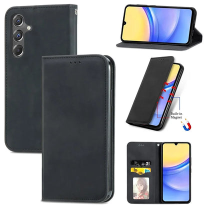 For Samsung Galaxy A15 4G / A15 5G Cover Card Slots Skin-touch Phone Stand Case