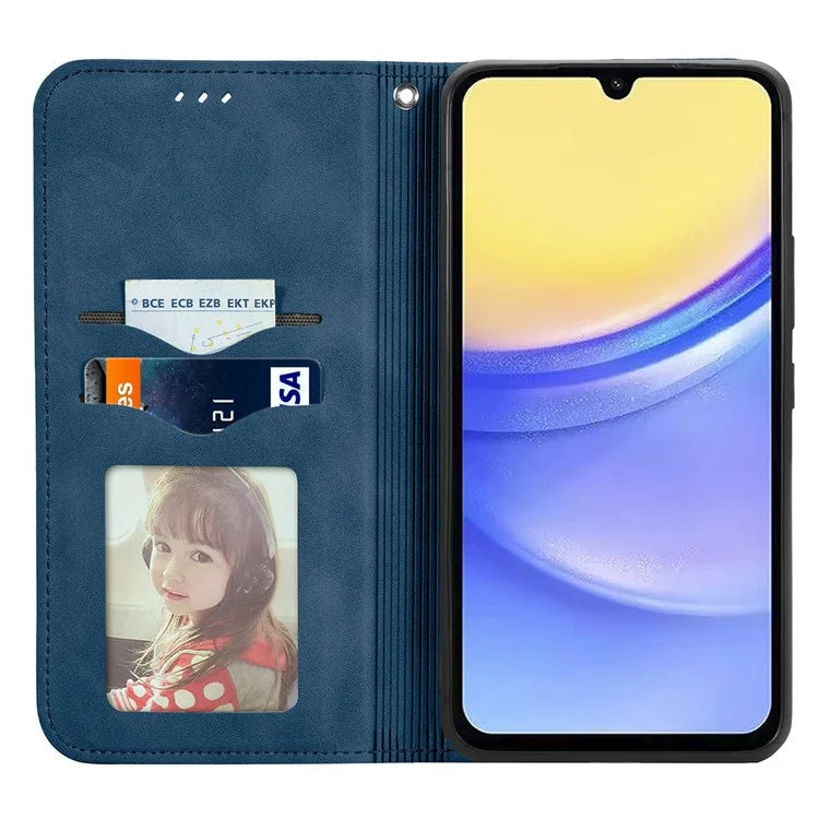 For Samsung Galaxy A15 4G / A15 5G Cover Card Slots Skin-touch Phone Stand Case
