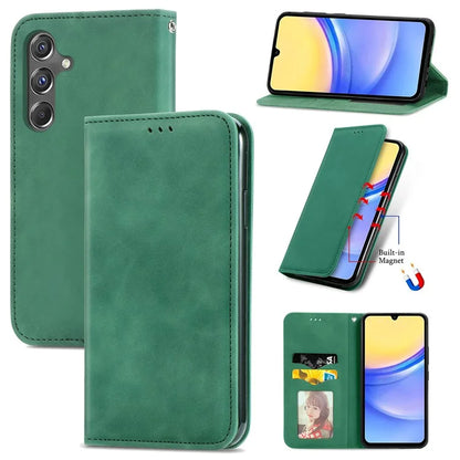 For Samsung Galaxy A15 4G / A15 5G Cover Card Slots Skin-touch Phone Stand Case