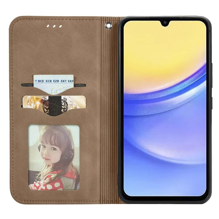 For Samsung Galaxy A15 4G / A15 5G Cover Card Slots Skin-touch Phone Stand Case