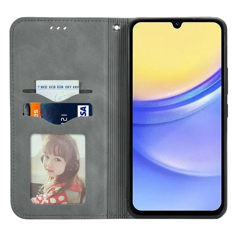 For Samsung Galaxy A15 4G / A15 5G Cover Card Slots Skin-touch Phone Stand Case