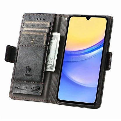 CASENEO 002 Series For Samsung Galaxy A15 4G / A15 5G Cell Phone Case RFID Blocking Stand Cover