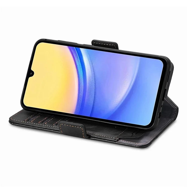 CASENEO 002 Series For Samsung Galaxy A15 4G / A15 5G Cell Phone Case RFID Blocking Stand Cover