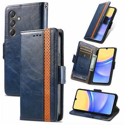 CASENEO 002 Series For Samsung Galaxy A15 4G / A15 5G Cell Phone Case RFID Blocking Stand Cover