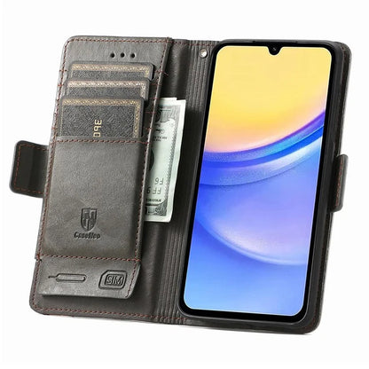 CASENEO 002 Series For Samsung Galaxy A15 4G / A15 5G Cell Phone Case RFID Blocking Stand Cover