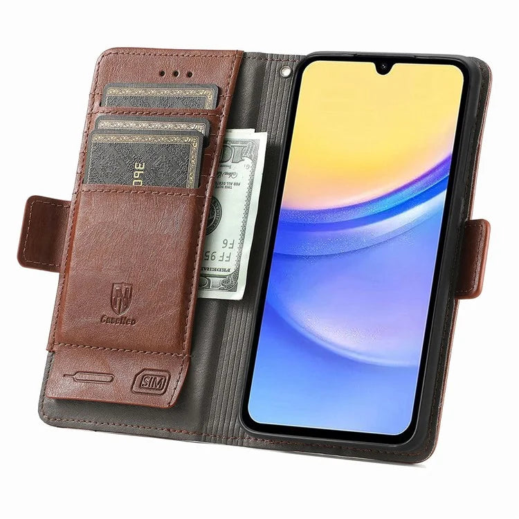 CASENEO 002 Series For Samsung Galaxy A15 4G / A15 5G Cell Phone Case RFID Blocking Stand Cover