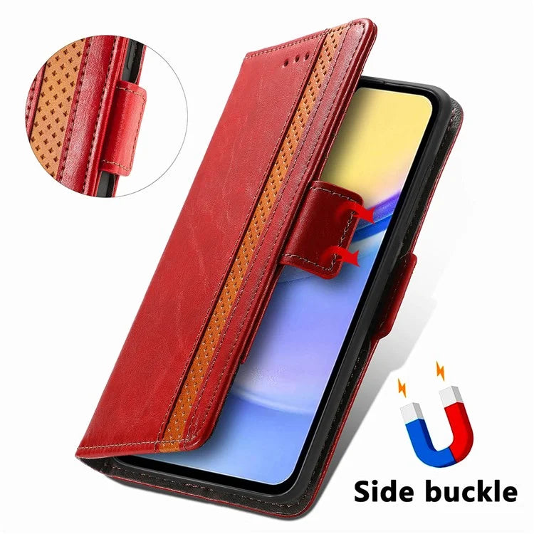 CASENEO 002 Series For Samsung Galaxy A15 4G / A15 5G Cell Phone Case RFID Blocking Stand Cover