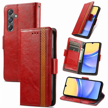 CASENEO 002 Series For Samsung Galaxy A15 4G / A15 5G Cell Phone Case RFID Blocking Stand Cover