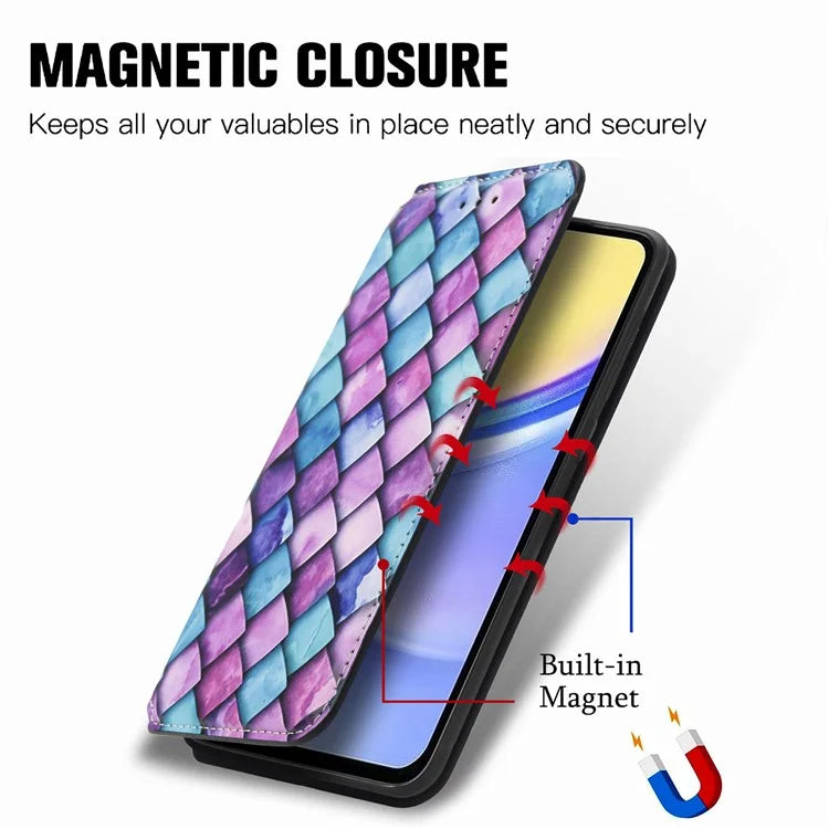 CASENEO 001 Series for Samsung Galaxy A15 4G / 5G Pattern Case RFID Blocking Protection