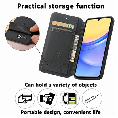 CASENEO 001 Series for Samsung Galaxy A15 4G / 5G Pattern Case RFID Blocking Protection