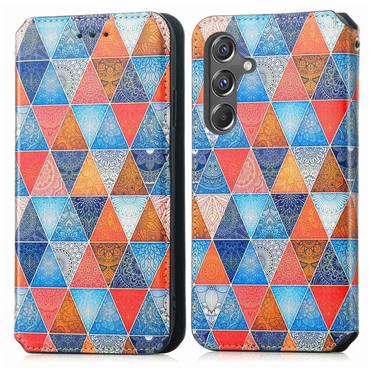 CASENEO 001 Series for Samsung Galaxy A15 4G / 5G Pattern Case RFID Blocking Protection / Mandala