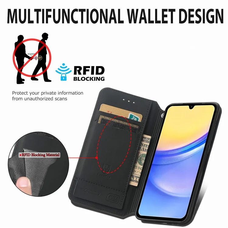 CASENEO 001 Series for Samsung Galaxy A15 4G / 5G Pattern Case RFID Blocking Protection / Mandala