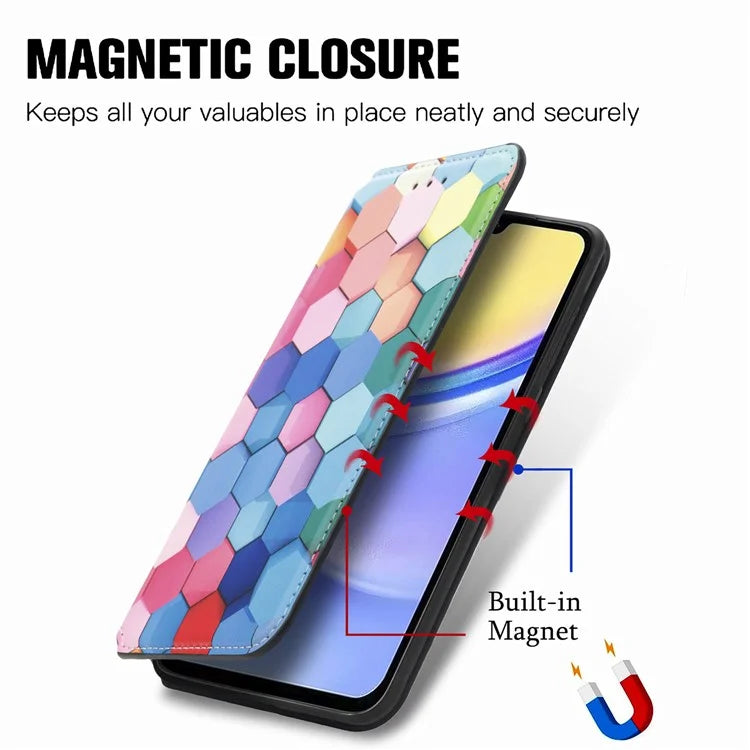 CASENEO 001 Series for Samsung Galaxy A15 4G / 5G Pattern Case RFID Blocking Protection
