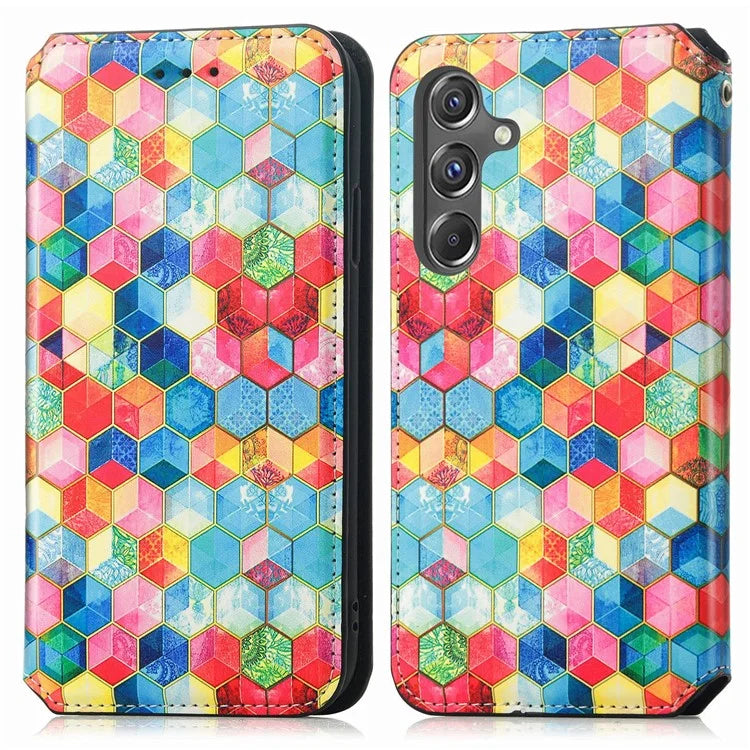 CASENEO 001 Series for Samsung Galaxy A15 4G / 5G Pattern Case RFID Blocking Protection