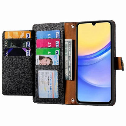 For Samsung Galaxy A15 4G / 5G Phone Case Heart Pattern Leather RFID Blocking Cover