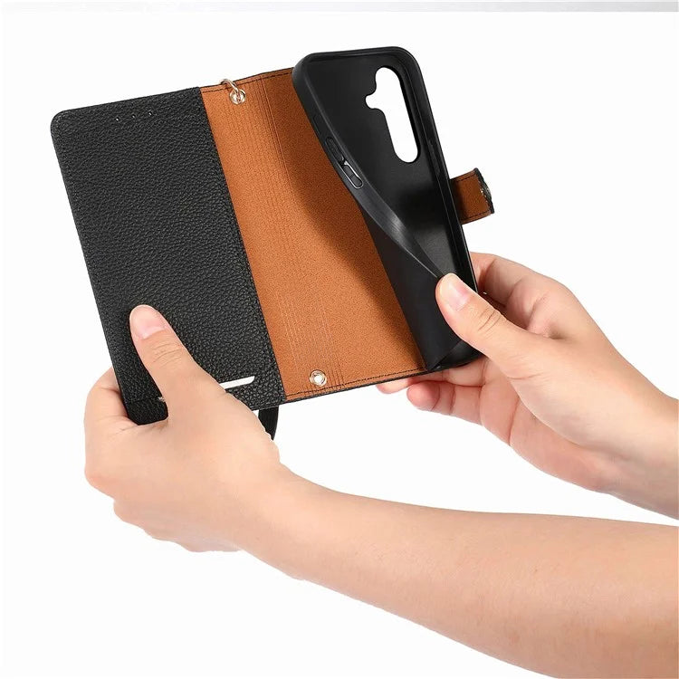 For Samsung Galaxy A15 4G / 5G Phone Case Heart Pattern Leather RFID Blocking Cover