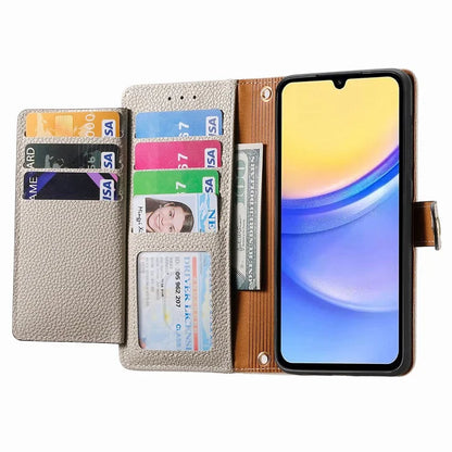 For Samsung Galaxy A15 4G / 5G Phone Case Heart Pattern Leather RFID Blocking Cover