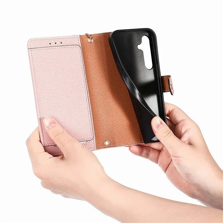 For Samsung Galaxy A15 4G / 5G Phone Case Heart Pattern Leather RFID Blocking Cover