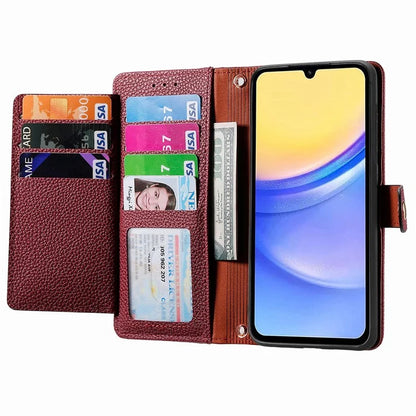 For Samsung Galaxy A15 4G / 5G Phone Case Heart Pattern Leather RFID Blocking Cover