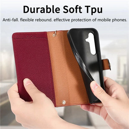 For Samsung Galaxy A15 4G / 5G Phone Case Heart Pattern Leather RFID Blocking Cover