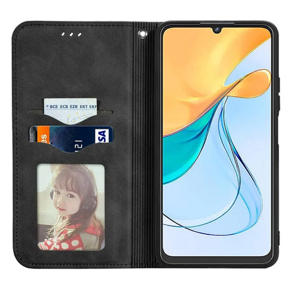 Phone Stand Case for ZTE Blade V50 Vita Shell Skin-touch PU Leather Cover