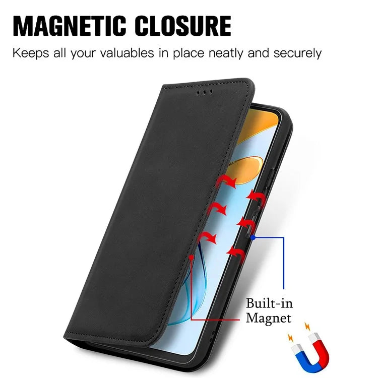 Phone Stand Case for ZTE Blade V50 Vita Shell Skin-touch PU Leather Cover